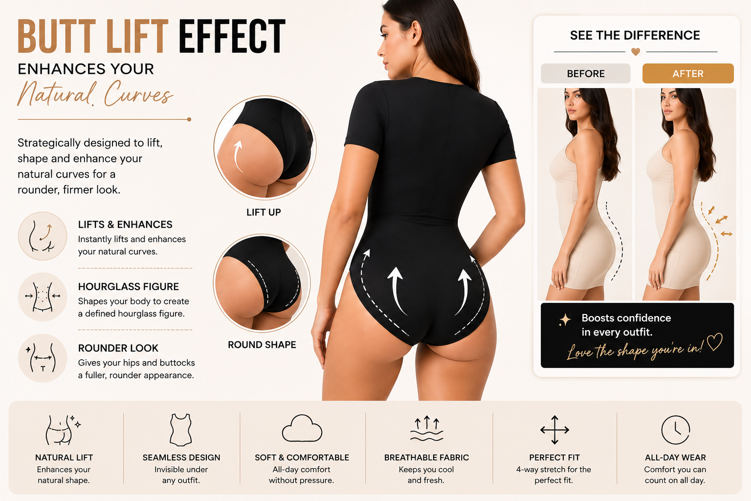 Seamless Tummy Control Bodysuit