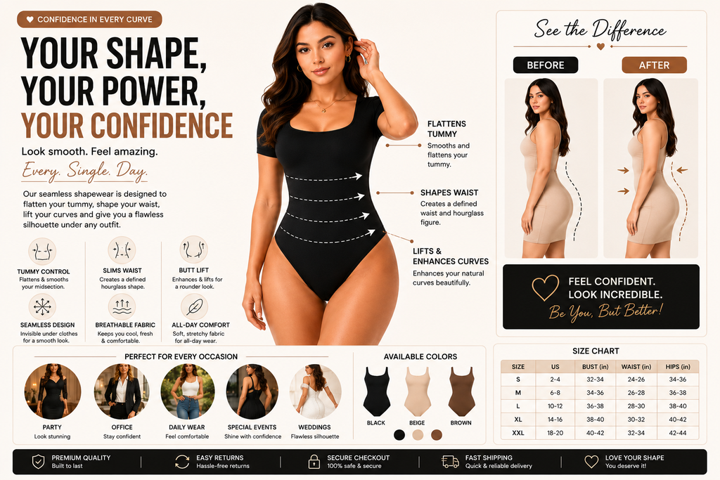 Bodysuit control de abdomen sin costuras